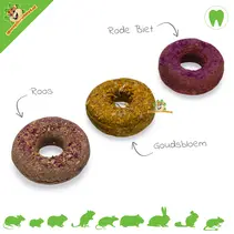 Donuts à l'avoine et à l'herbe pour rongeurs 3 pièces