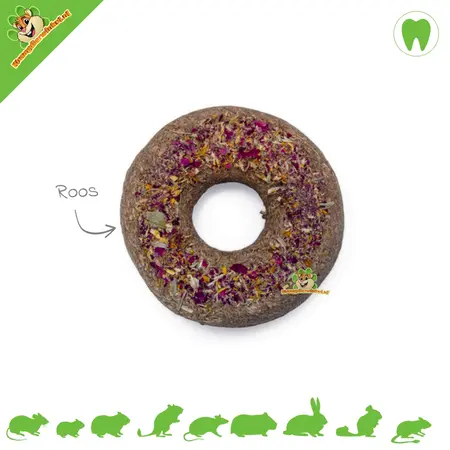 Knaagdier Havergras Donuts 3 stuks