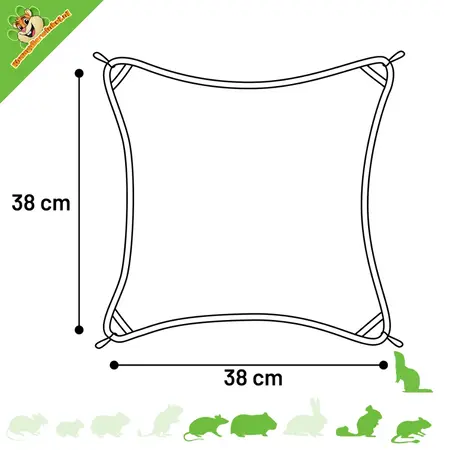 Pluszowy hamak dla gryzoni Fizi 38 cm