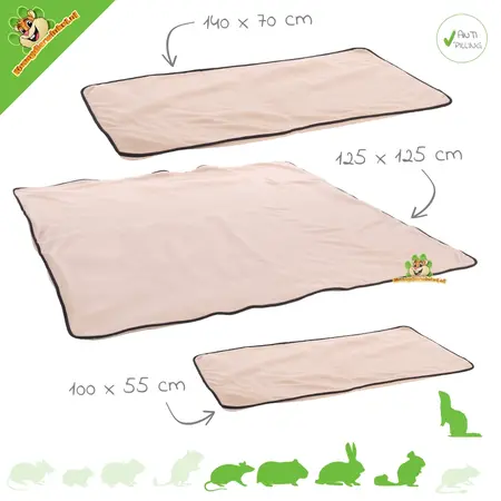 Pluszowy kocyk dla gryzoni w kolorze ciemnoszarym