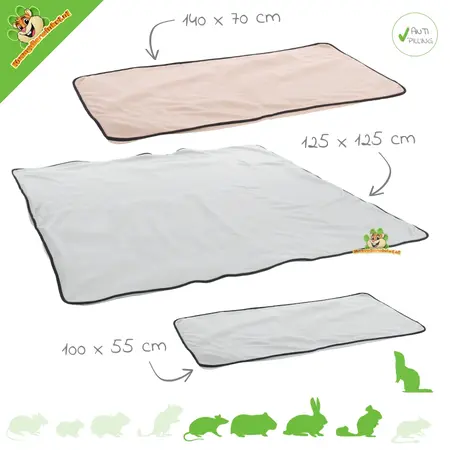 Pluszowy kocyk dla gryzoni w kolorze ciemnoszarym