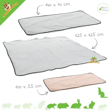 Pluszowy kocyk dla gryzoni w kolorze ciemnoszarym