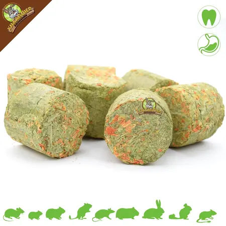 Knaagdier Kruidenier Morceaux de carottes et d'herbes 3 pièces