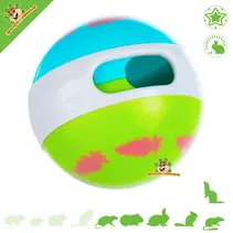 Bola de snack para buscar comida, verde/azul, 6 cm