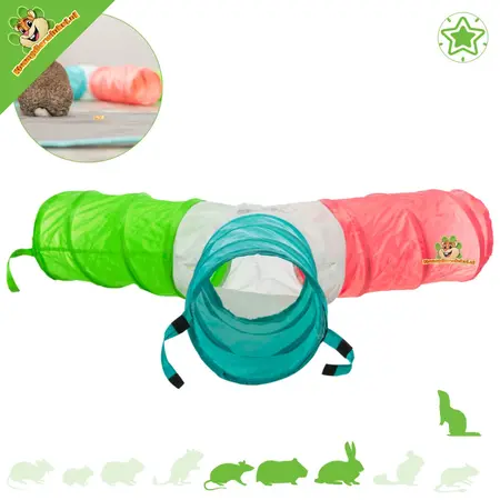 Trixie Rabbit Tunnel T Split para roedores, conejos y hurones.