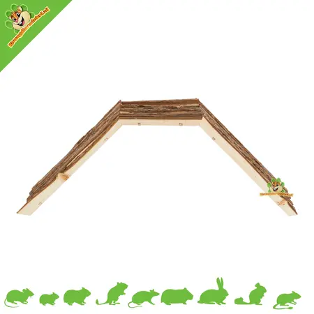 Trixie Puente de Madera con Corteza 63 cm