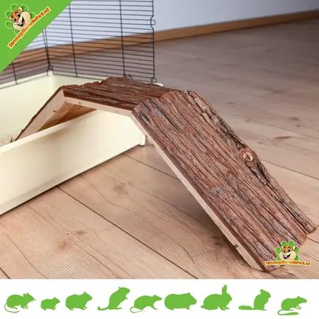 Trixie Houten Brug met Schors 63 cm