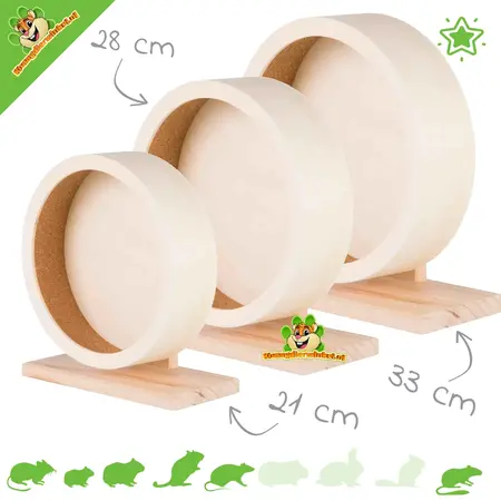 Trixie Houten Hamster Looprad met Kurk voor kleine knaagdieren