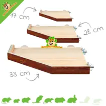 Wooden tray with edge