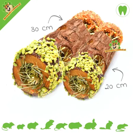 Trixie Snack Tunnel de tronc d'arbre, recherche de nourriture et rongement