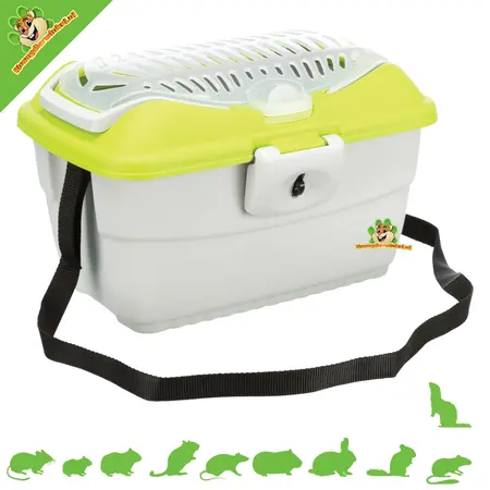 Trixie Boîte de transport Mini-Capri Gris/Vert 40 cm