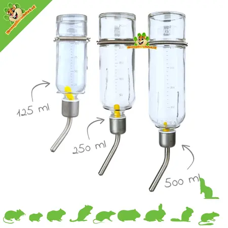 Trixie Glastrinkflasche 125, 250 und 500 ml