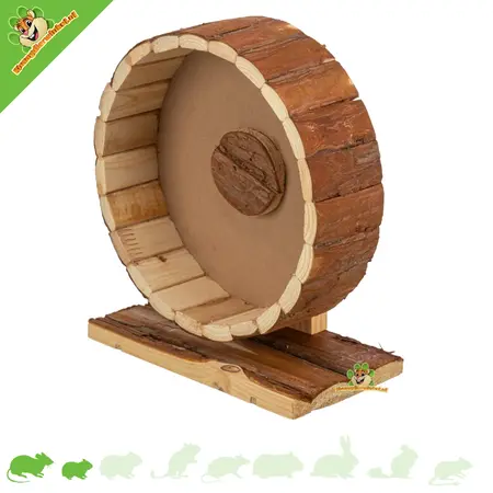 Forest Wooden Running Wheel 23 cm for mice and dwarf hamsters