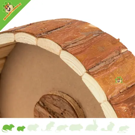 Forest Wooden Running Wheel 23 cm for mice and dwarf hamsters