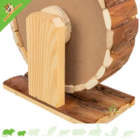 Forest Wooden Running Wheel 23 cm for mice and dwarf hamsters