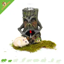 Soporte para botellas de agua con forma de tronco de árbol de Hamsterscaping, 19 cm
