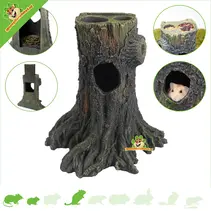 Domek na pniu drzewa dla chomików 25 cm