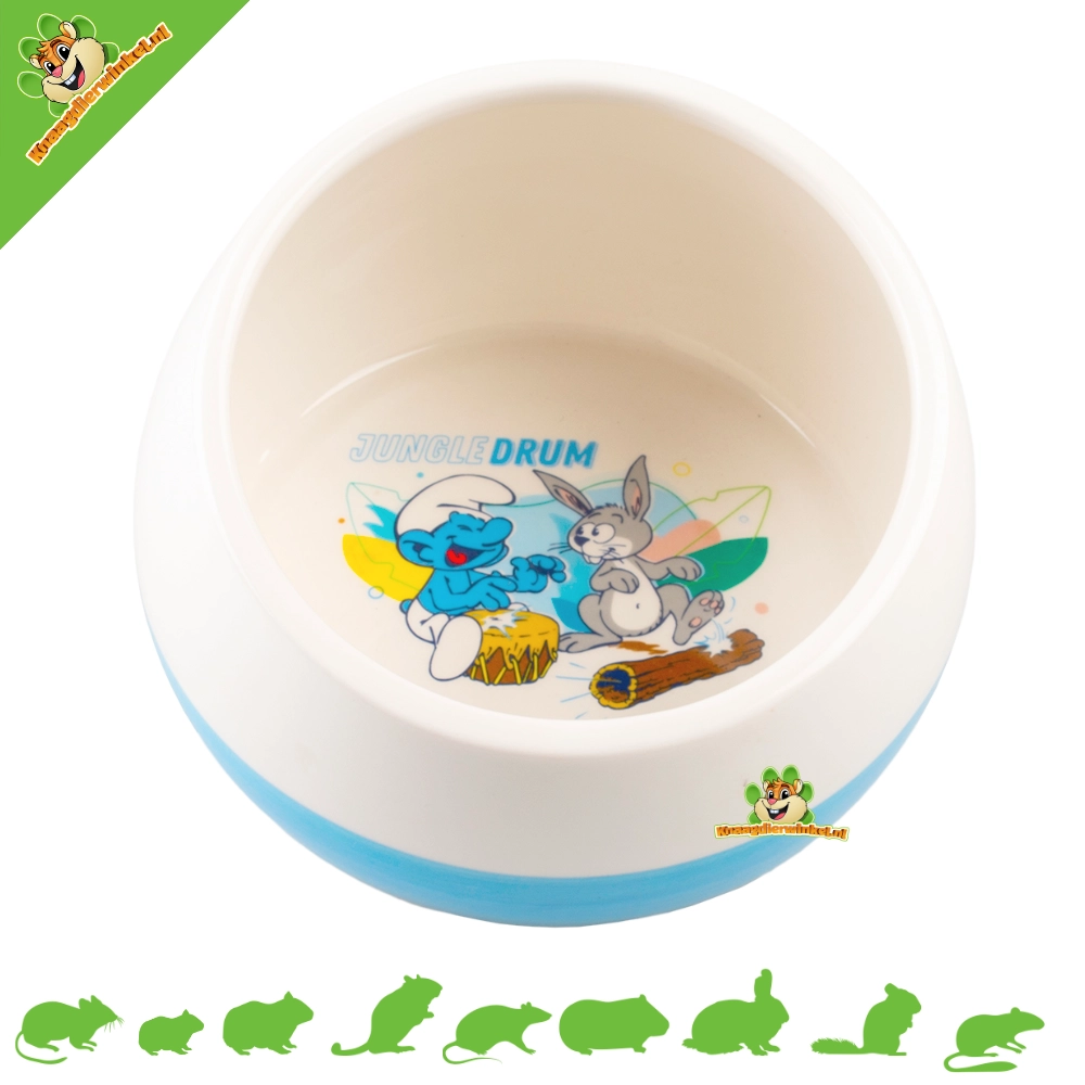 Bol à eau/nourriture Schtroumpf musical 15 cm