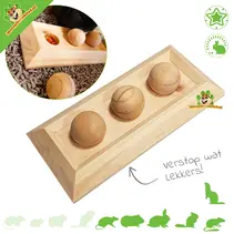 Balles de jeu de recherche de nourriture en bois 28 cm