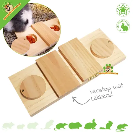 Houten Foerageer Denkspel Flip Flap 28 cm