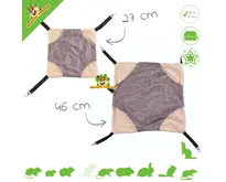 Pluche Hangmat Beige Grijs voor Knaagdieren, Konijnen & Fretten!