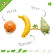 Mezcla de frutas masticables con plátano, melocotón y pera para roedores
