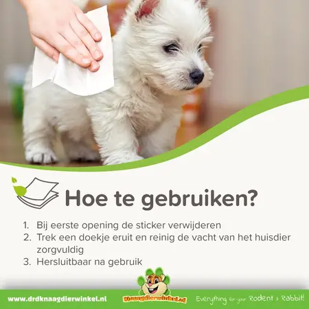 Beaphar Beaphar Sensitive Feuchttücher für Haustiere, 30 Stück, für Nagetiere, Kaninchen und Frettchen