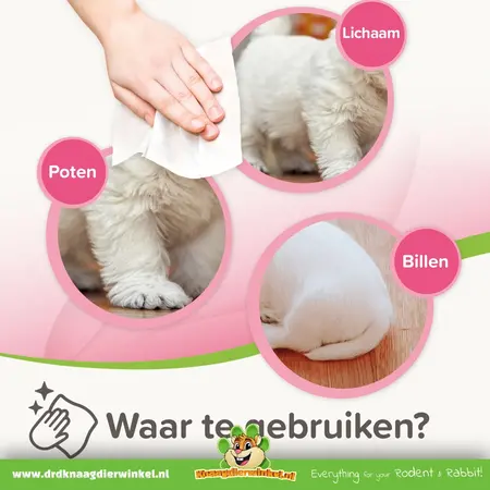 Beaphar Beaphar Sensitive Feuchttücher für Haustiere, 30 Stück, für Nagetiere, Kaninchen und Frettchen