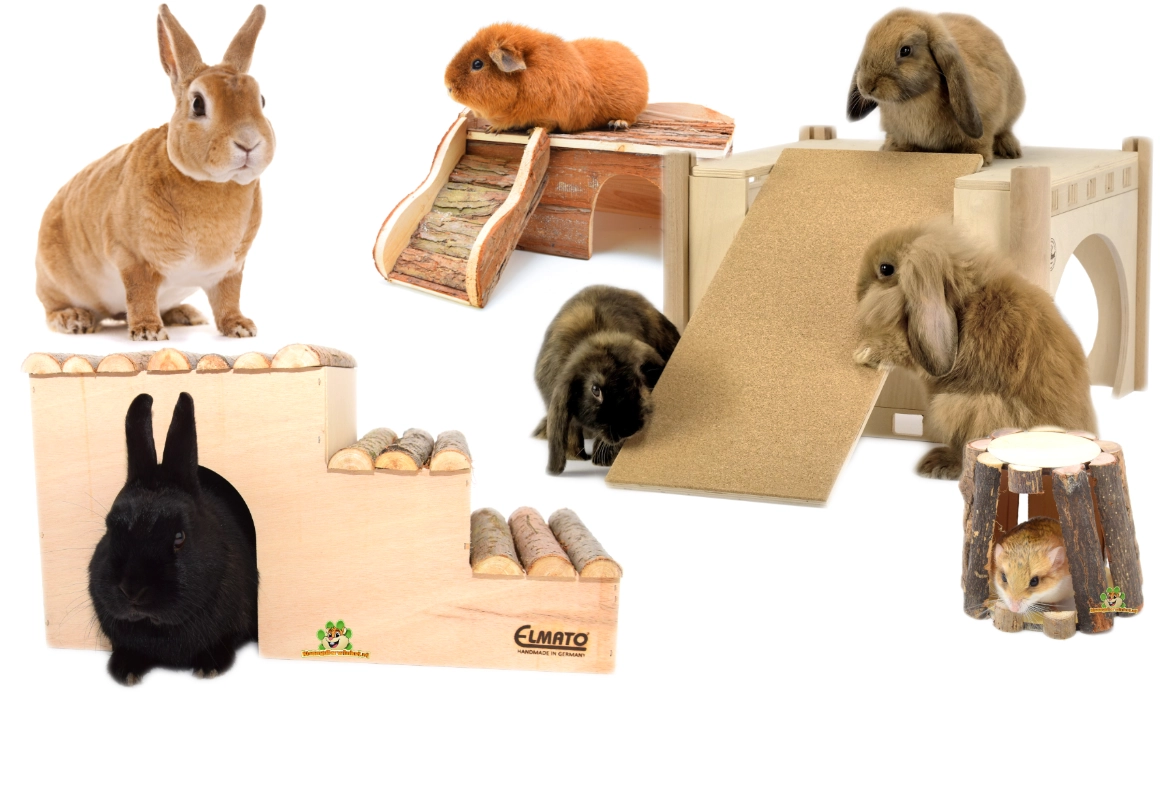 Knaagdierwinkel huizen voor knaagdieren en konijnen pluche houten huizen gras huizen