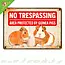 Znak ostrzegawczy Cavia No Trespassing