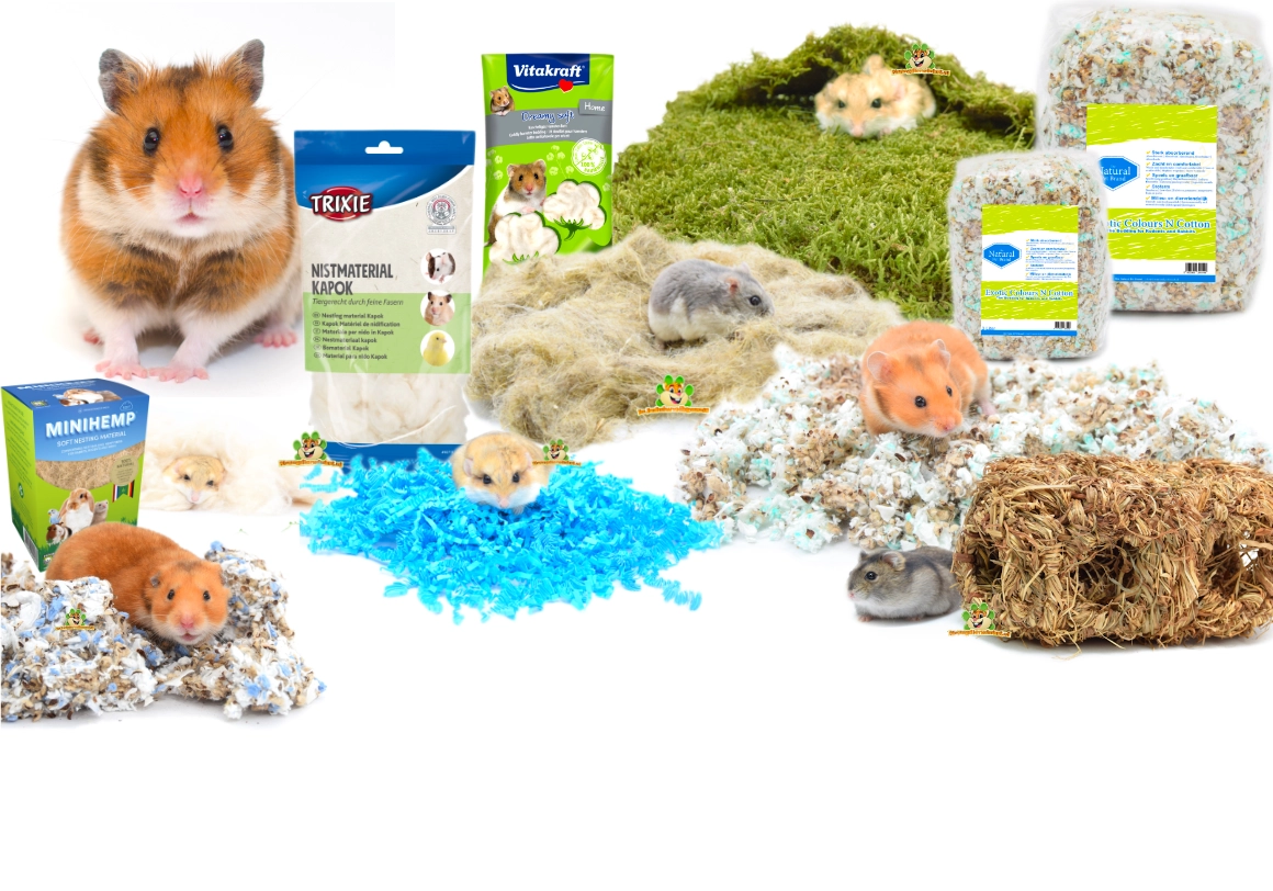 Matériaux de nidification pour hamsters, souris et gerbilles