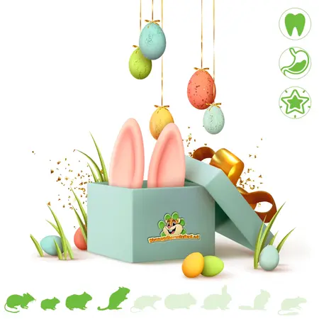Knaagdierwinkel® Caja de Pascua Sniffy Paquete de Pascua