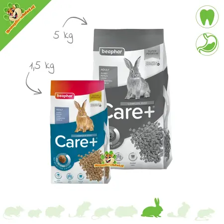 Beaphar Beaphar Care+ Rabbit – kompletna i bogata w błonnik karma dla królików z kawałkami typu „wszystko w jednym”