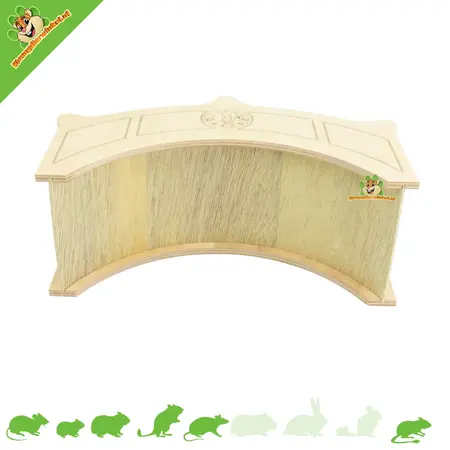 Getzoo Hölzerne Hamsterbrücke 25 cm