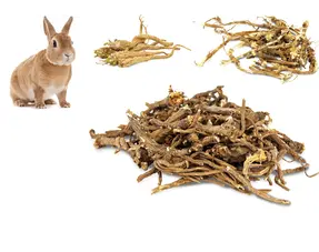 Raíces secas de hierbas para conejos