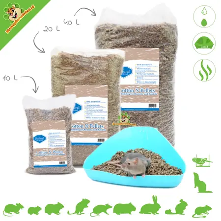 The Natural Pet Brand Cotton N Pellets – Baumwollgranulat-Bodenbedeckung