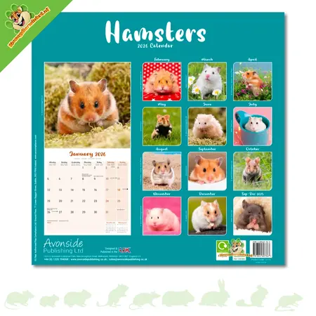 Calendario de hámsters 2026