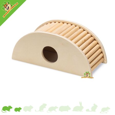 Houten Huisje Meloen 20 cm