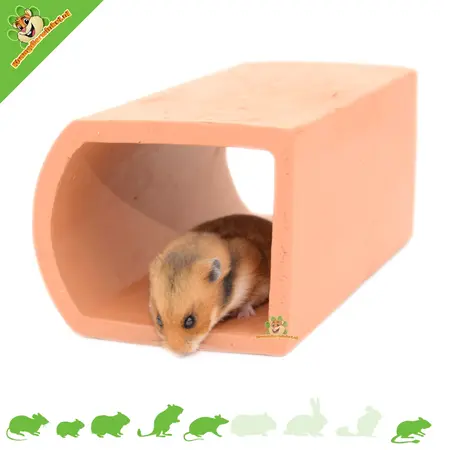 Elmato Terracotta Rodent Tunnel Round 25 cm for Rodents!