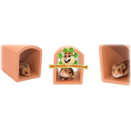 Túnel redondo de terracota para roedores, 25 cm