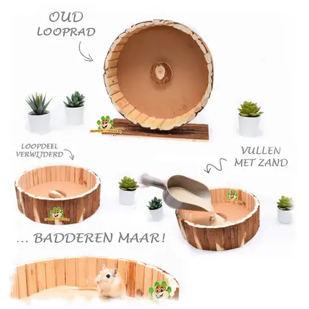 Forest Houten Looprad 23 cm voor muizen en dwerghamsters