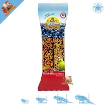 Palitos Birdys de amaranto, arándano y frambuesa.