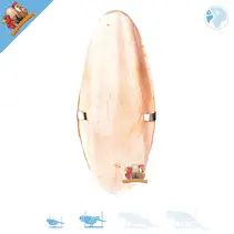 Sepiaschaal klein met houder