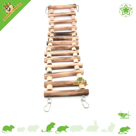 Quapas! Wooden Suspension Bridge 77 cm for Mice and Rats