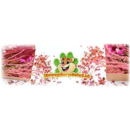 Knaagdier Kruidenier Paquete de flores Pink Heaven Deluxe – decoración y enriquecimiento ambiental para hámsteres en color rosa