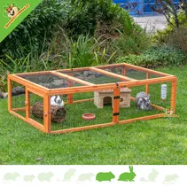 Rabbit run with roof Natura 174 cm