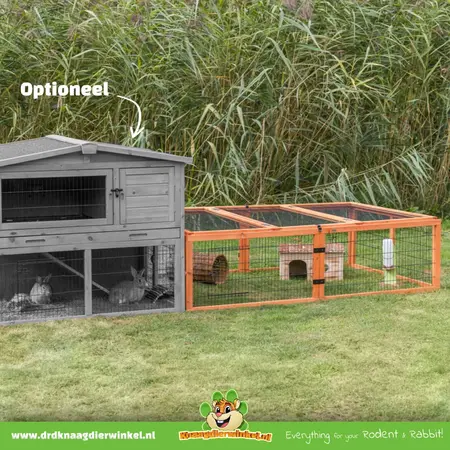 Trixie Konijnenren met Dak Natura 174 cm