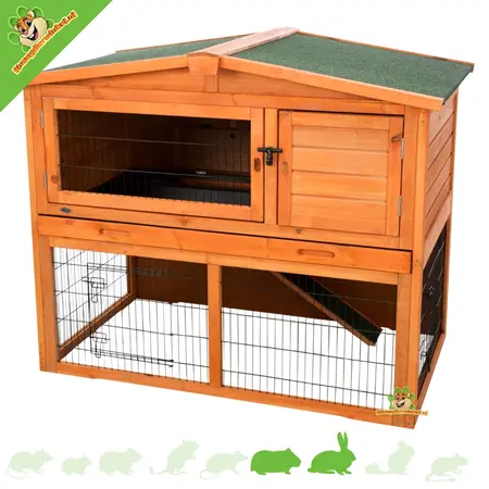 Trixie Weatherproof Wooden Rabbit Hutch of 124 cm
