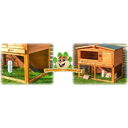 Trixie Clapier à lapins en bois résistant aux intempéries 124 cm