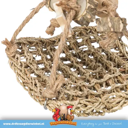 Trixie Balançoire en jonc de mer naturel 19 cm pour oiseaux et rongeurs